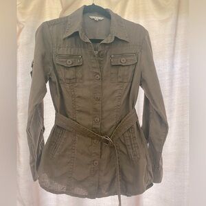 Cabi 100% Linen Belted Jacket Small